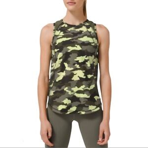 Lululemon Sculpt Tank Top Camo Crispin Green Sz 0